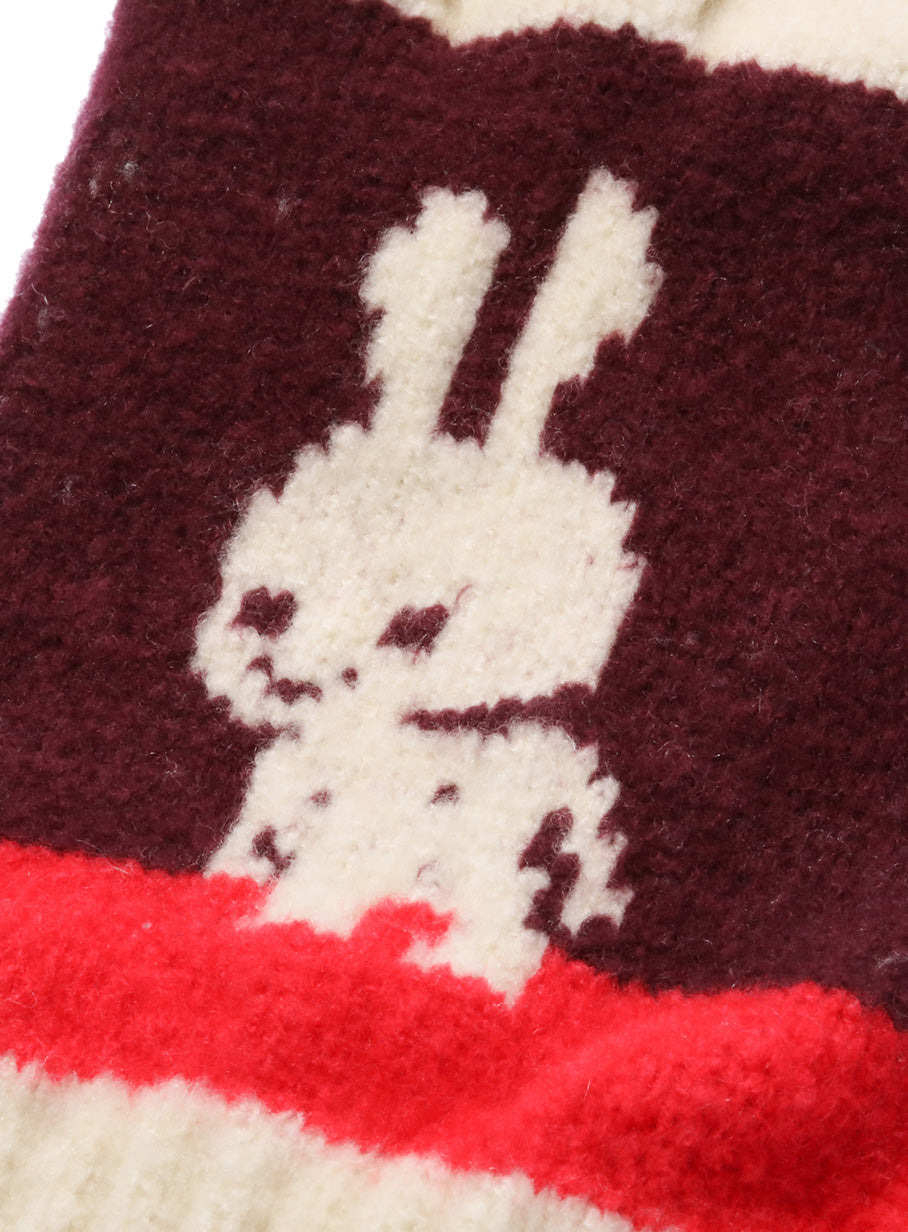 首が前にでたうさちゃんの手袋