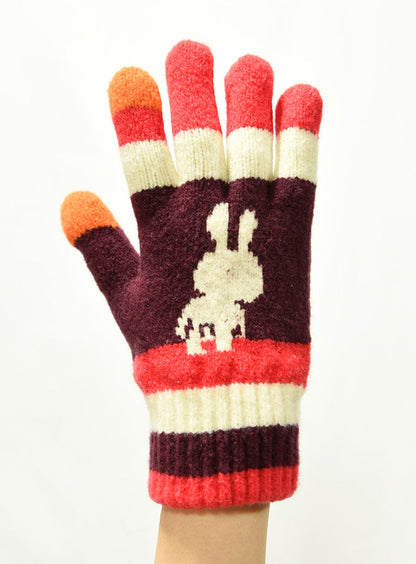 首が前にでたうさちゃんの手袋