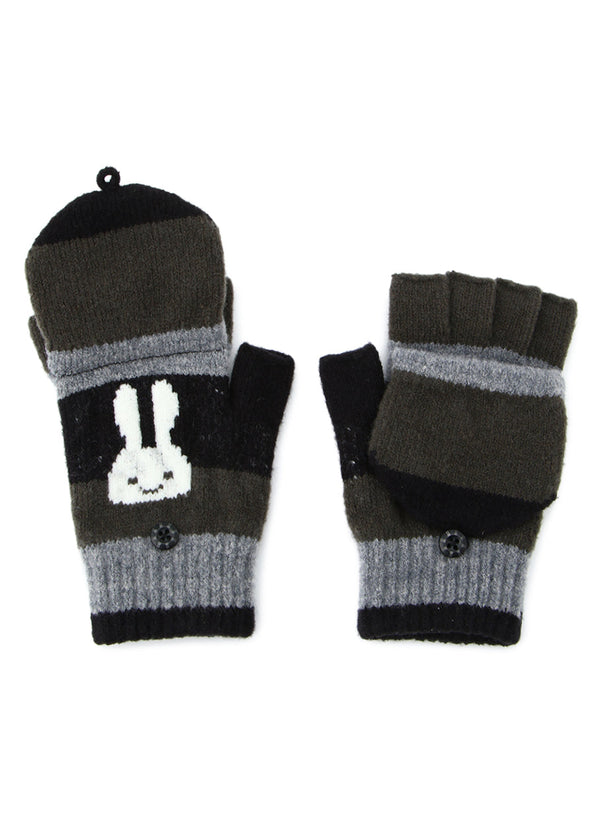 フード付きボーダー手袋