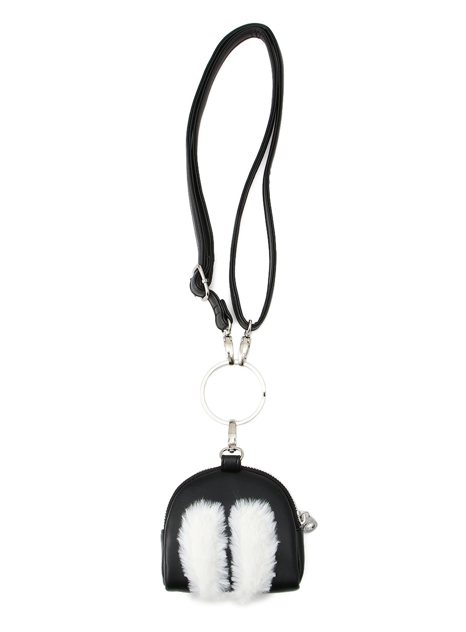 ストラップもふもふ丸ポーチ