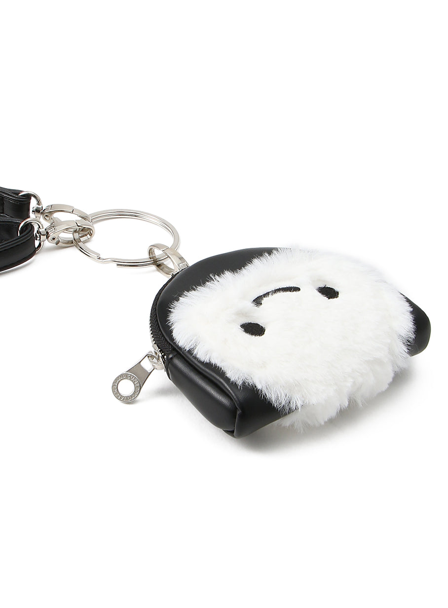 ストラップもふもふ丸ポーチ