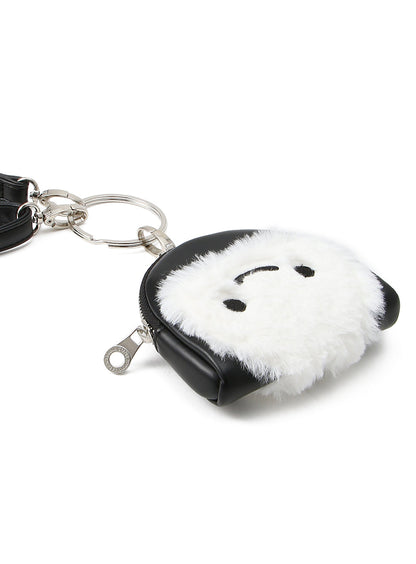 ストラップもふもふ丸ポーチ