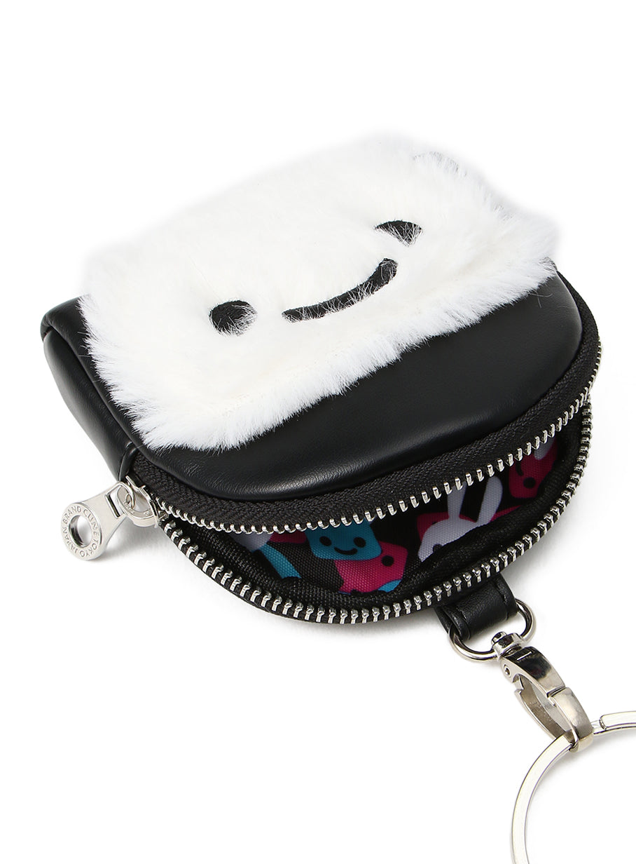 ストラップもふもふ丸ポーチ