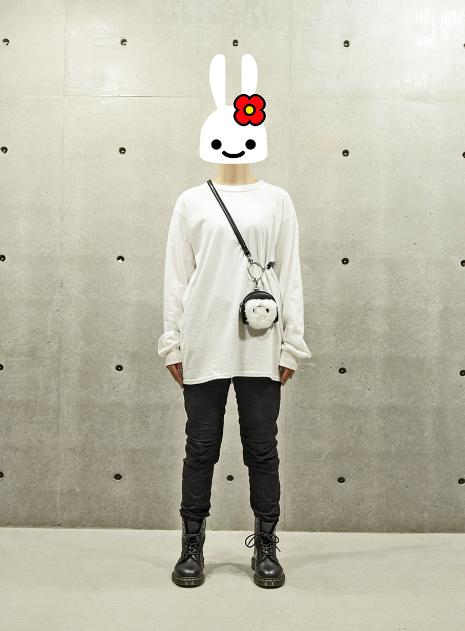 ストラップもふもふ丸ポーチ