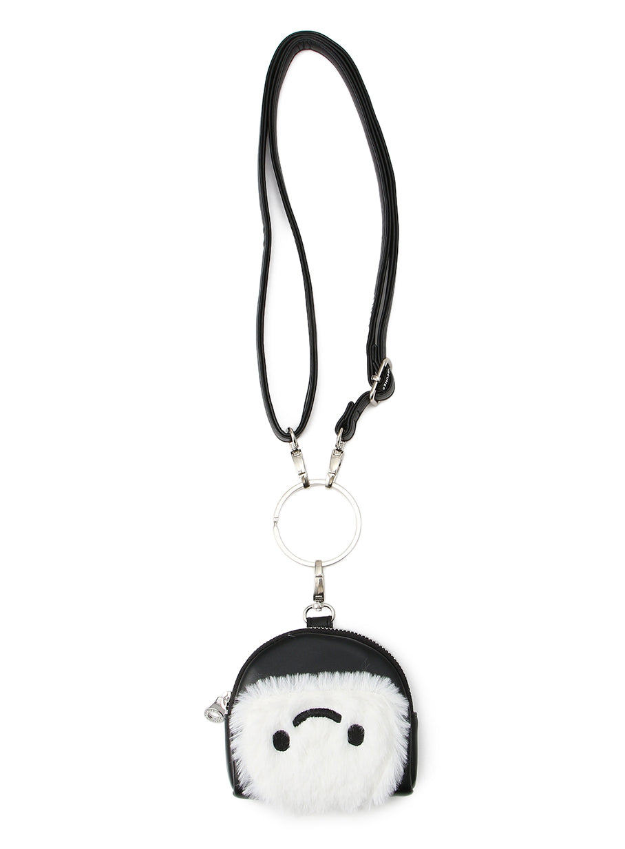 ストラップもふもふ丸ポーチ