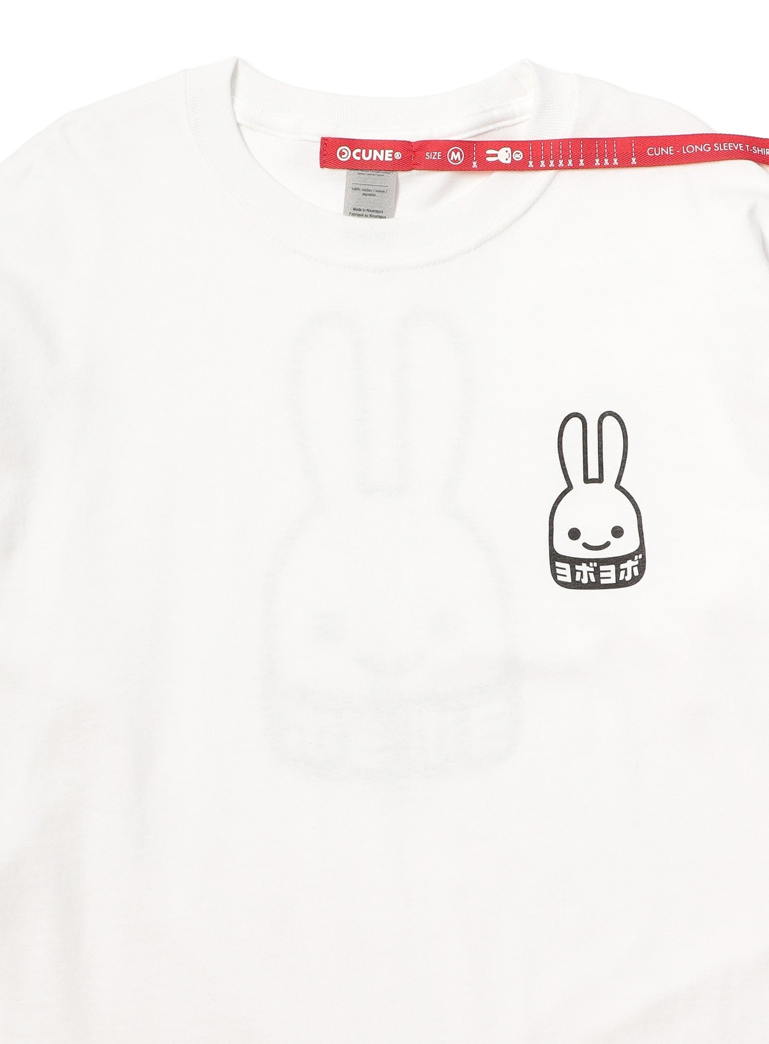 CUNE L/S Tee 持ち上げる　M ホワイト CUNE LS Tee ヨボヨボ