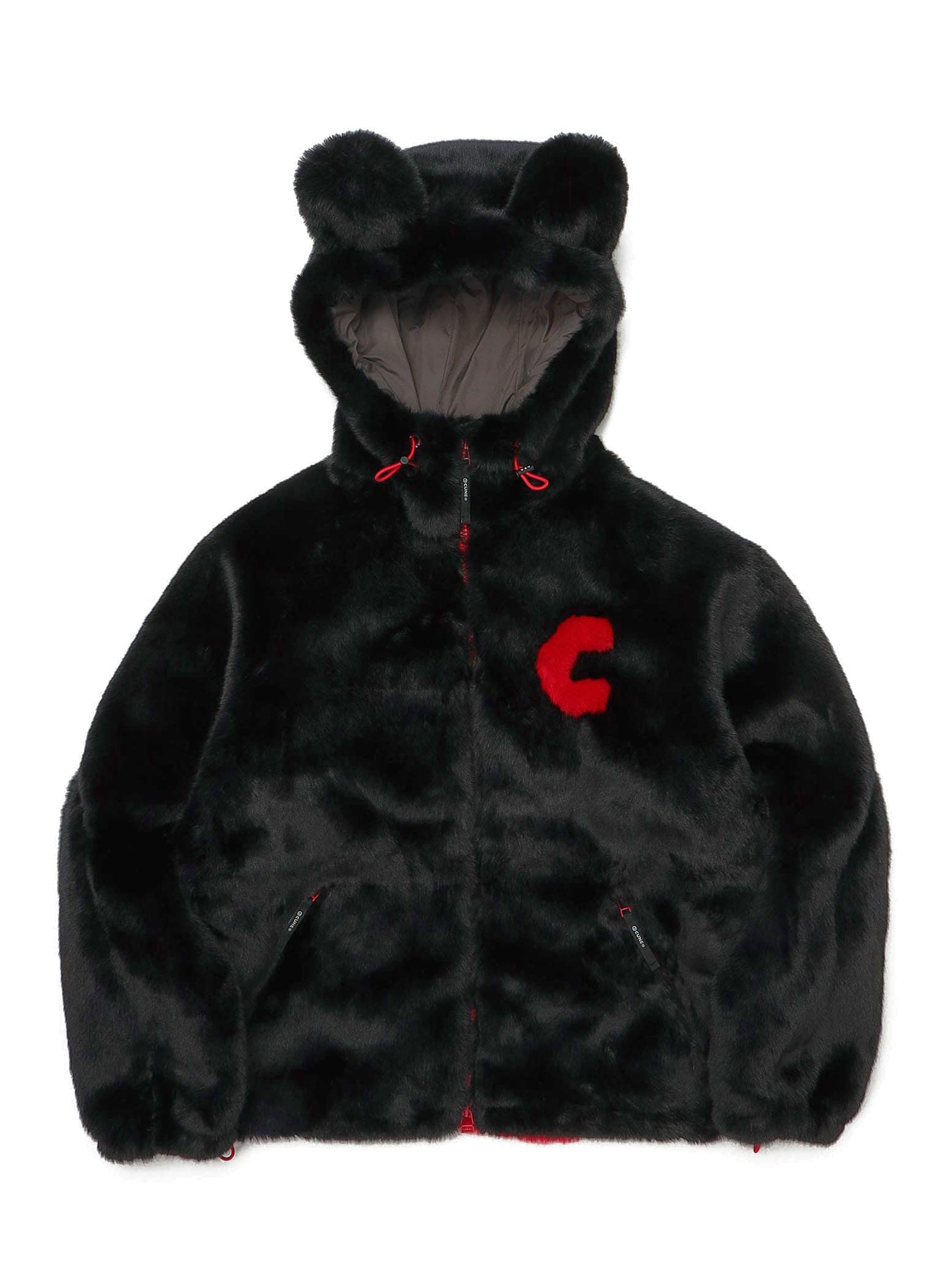 耳付きファーブルゾン