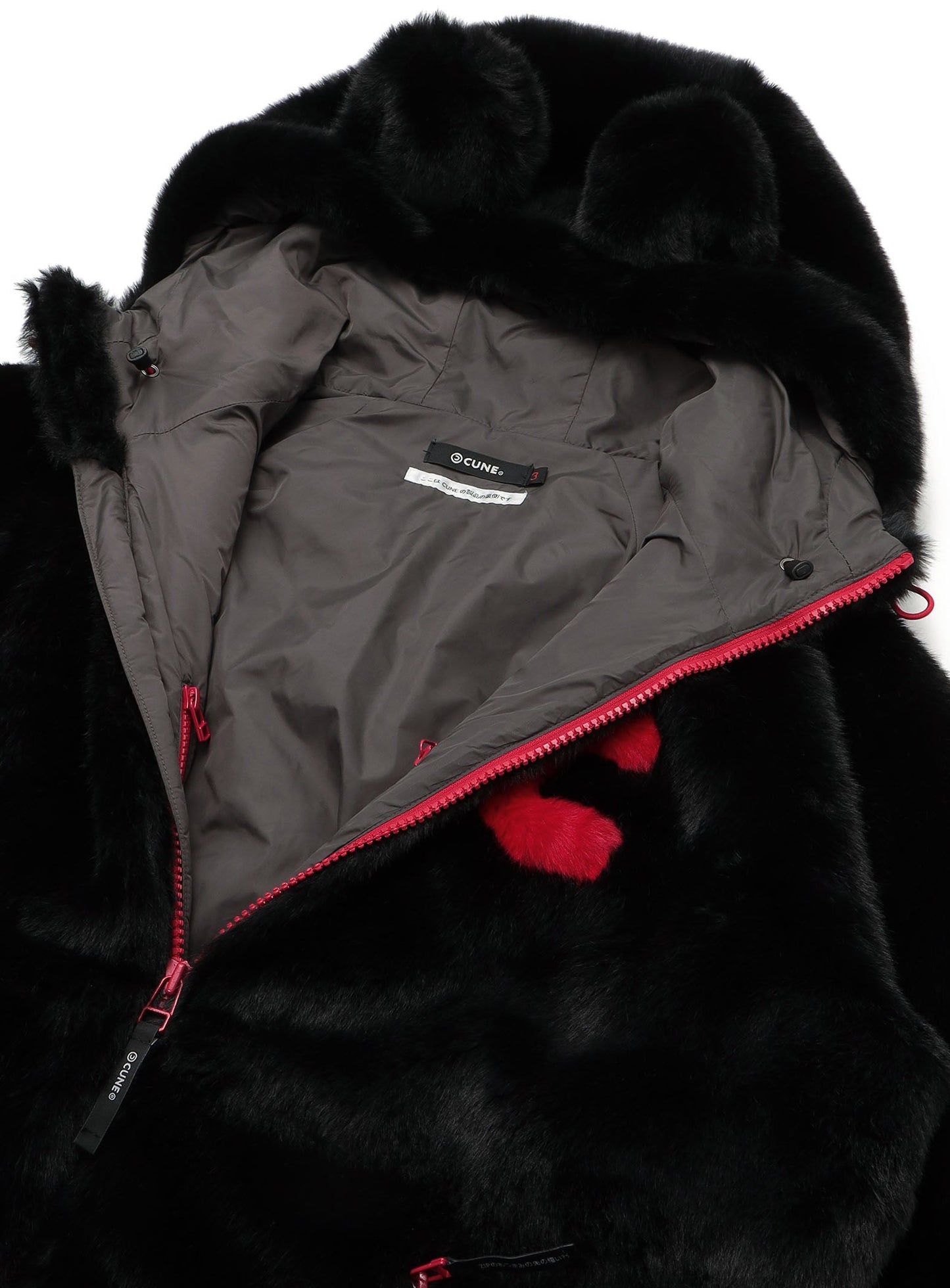 耳付きファーブルゾン