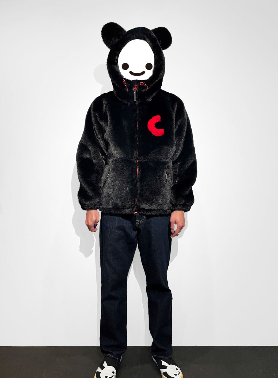 耳付きファーブルゾン