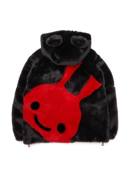 耳付きファーブルゾン