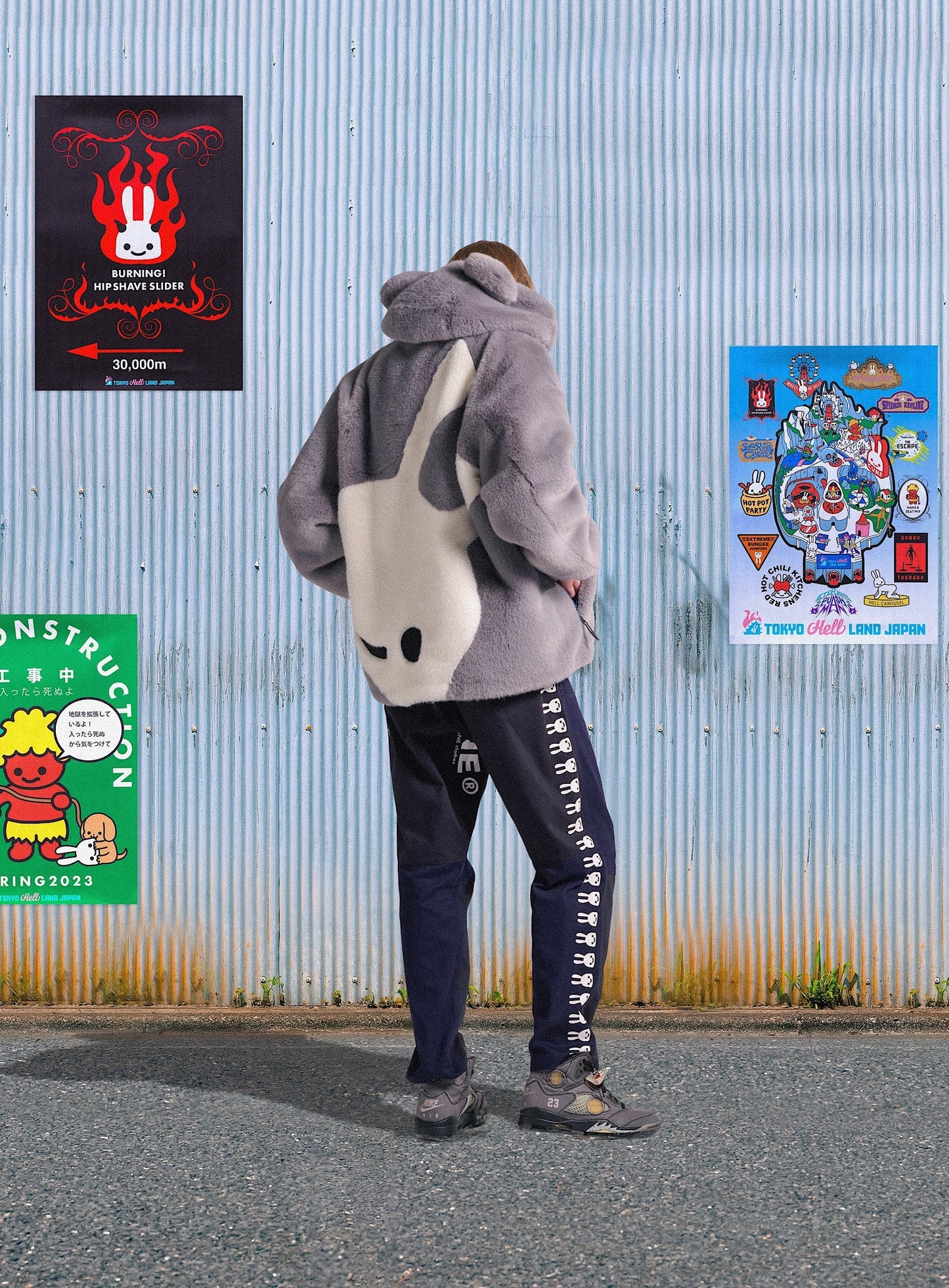 耳付きファーブルゾン