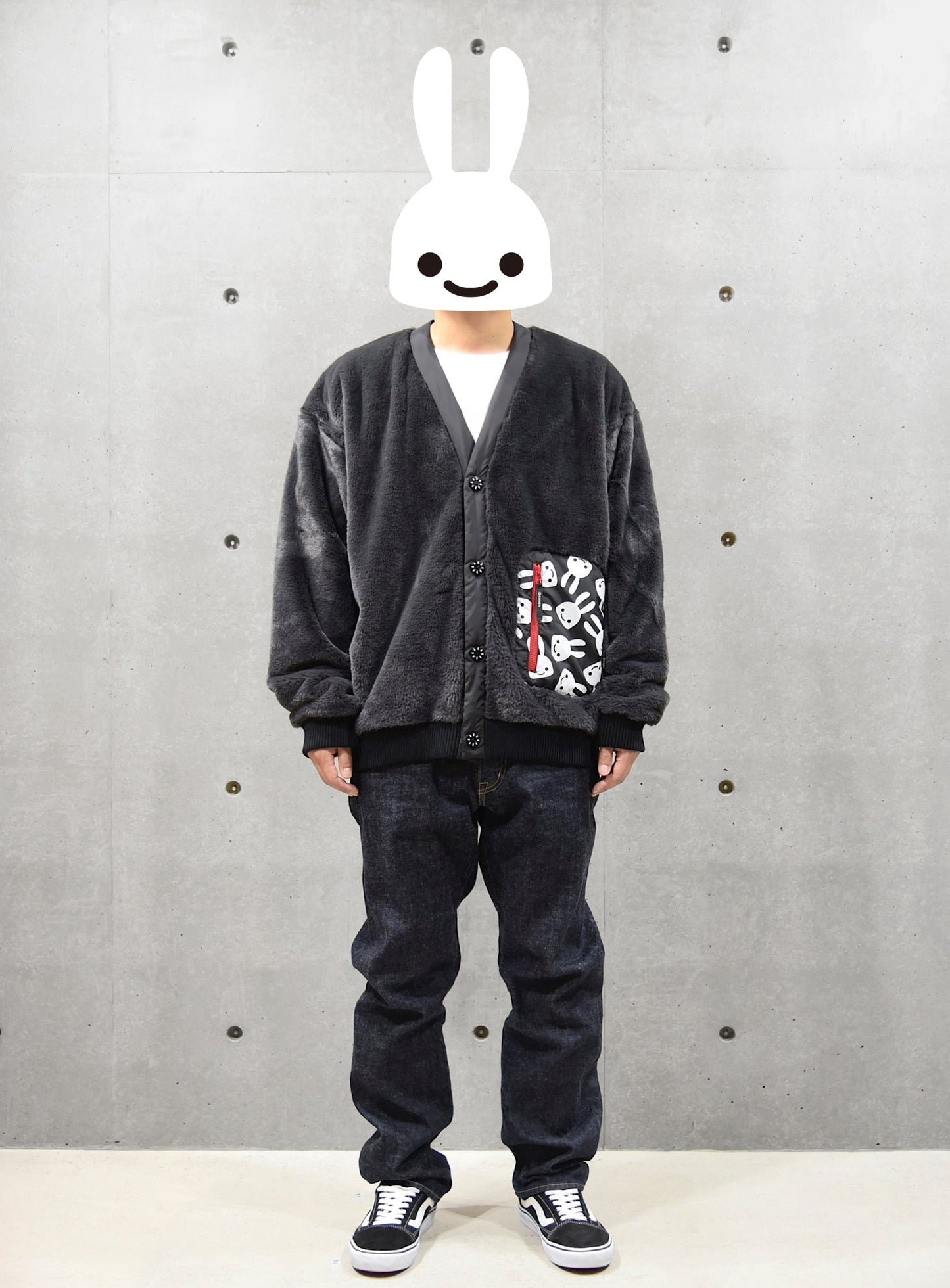 ファーカーディガン
