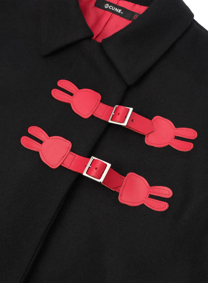 DDDC メルトンレザーストラップハーフコート