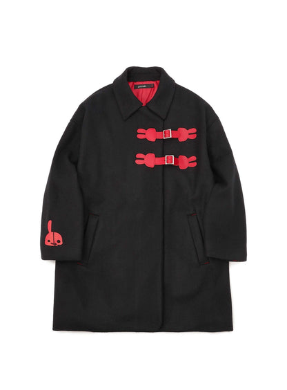 DDDC メルトンレザーストラップハーフコート