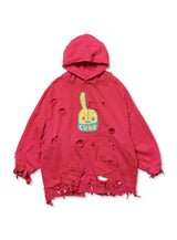 ボロボロなDDDC ワイドプルオーバーパーカー