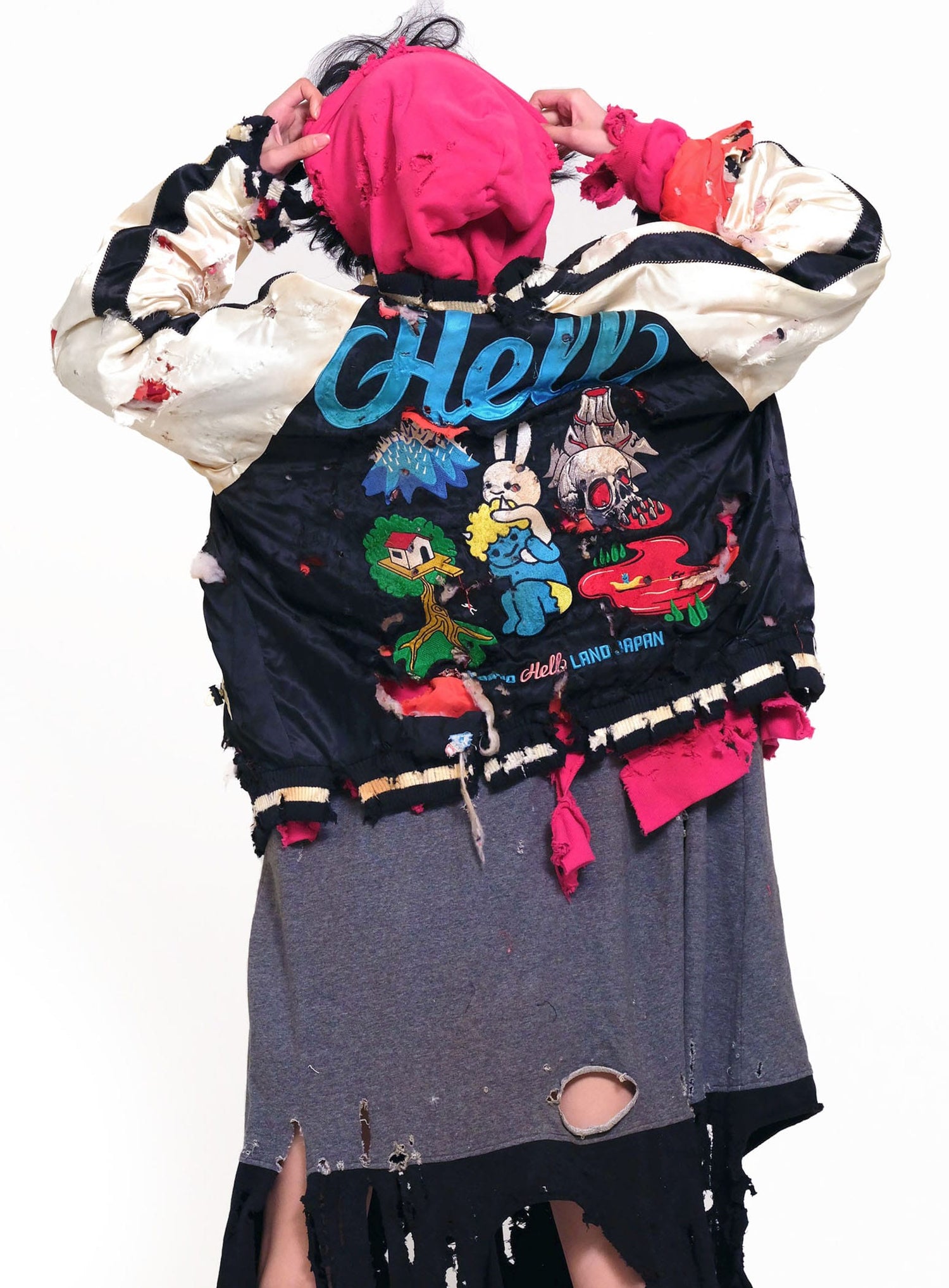 ボロボロなDDDC ワイドプルオーバーパーカー