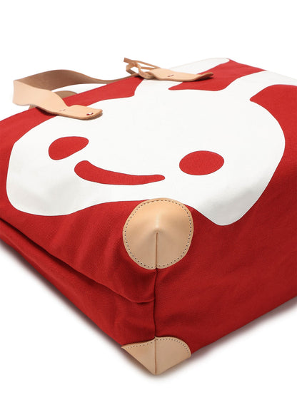 帆布のレザーハンドルトートバッグ