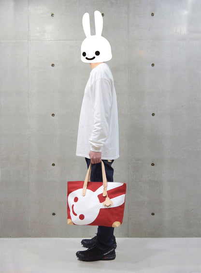 帆布のレザーハンドルトートバッグ