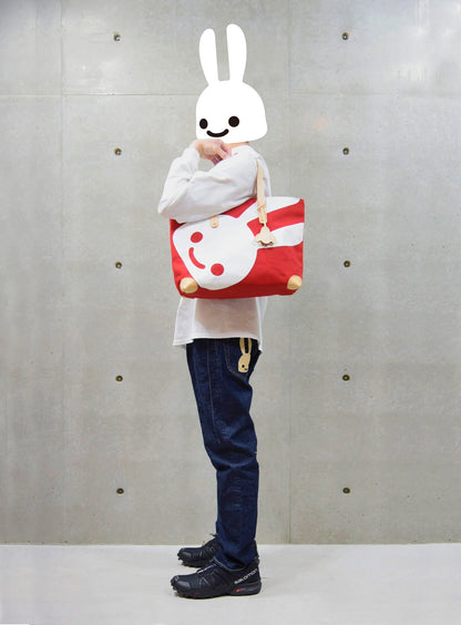 帆布のレザーハンドルトートバッグ