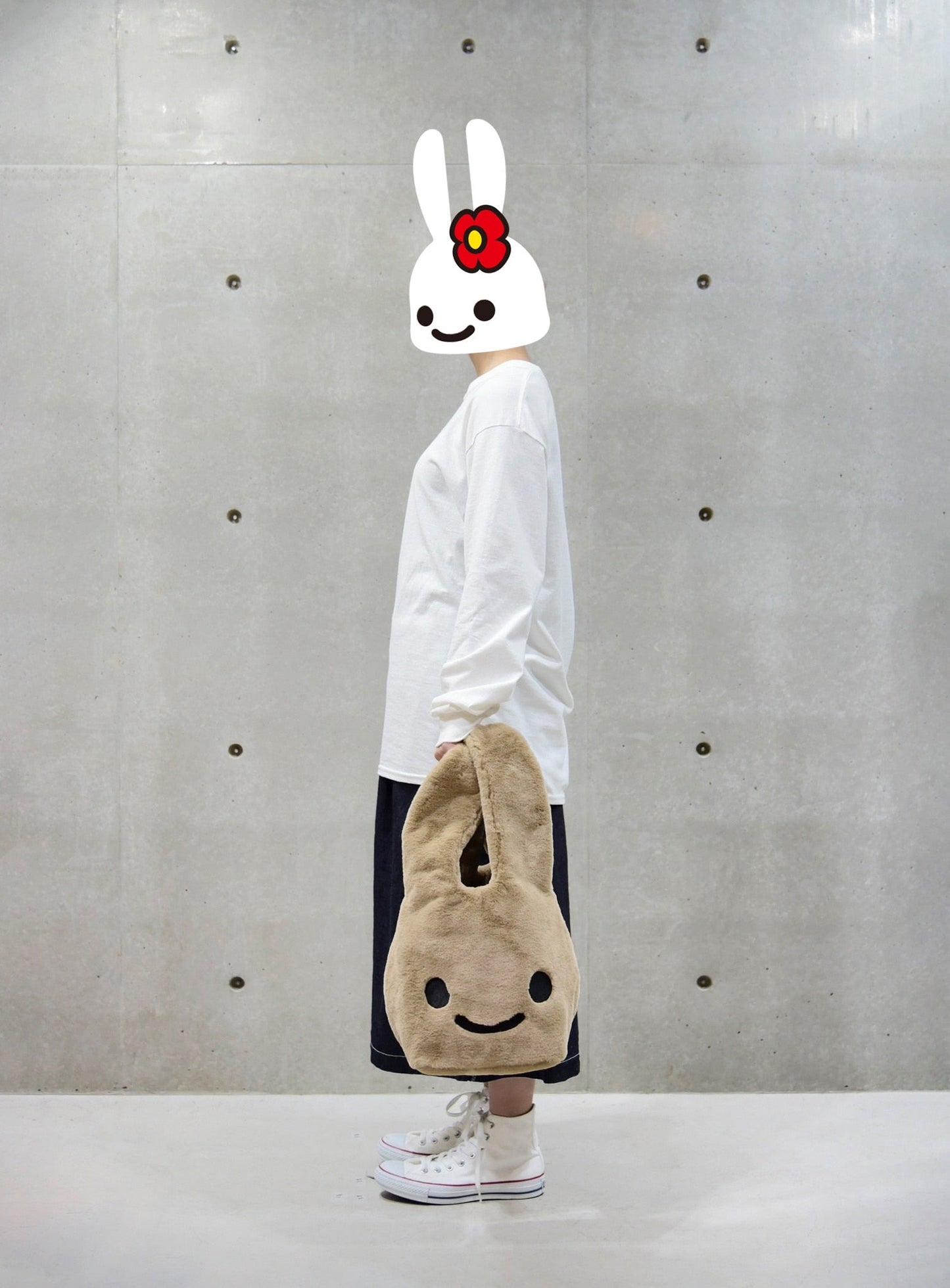 ふわふわウサギバッグ M