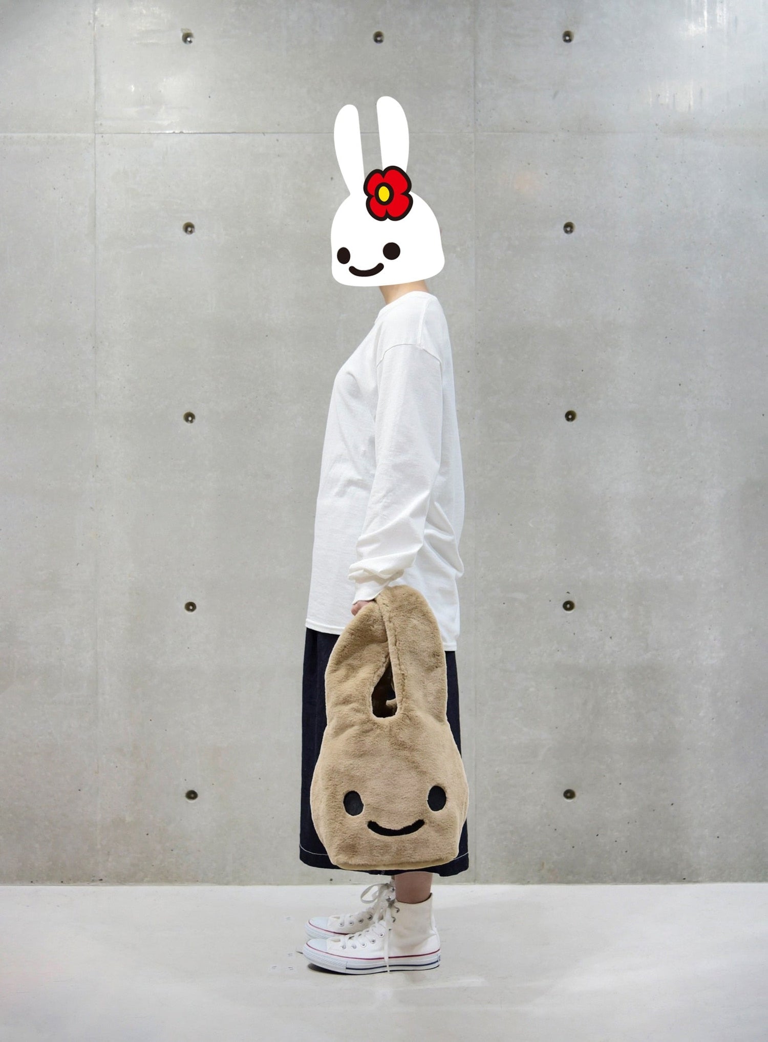 ふわふわウサギバッグ M