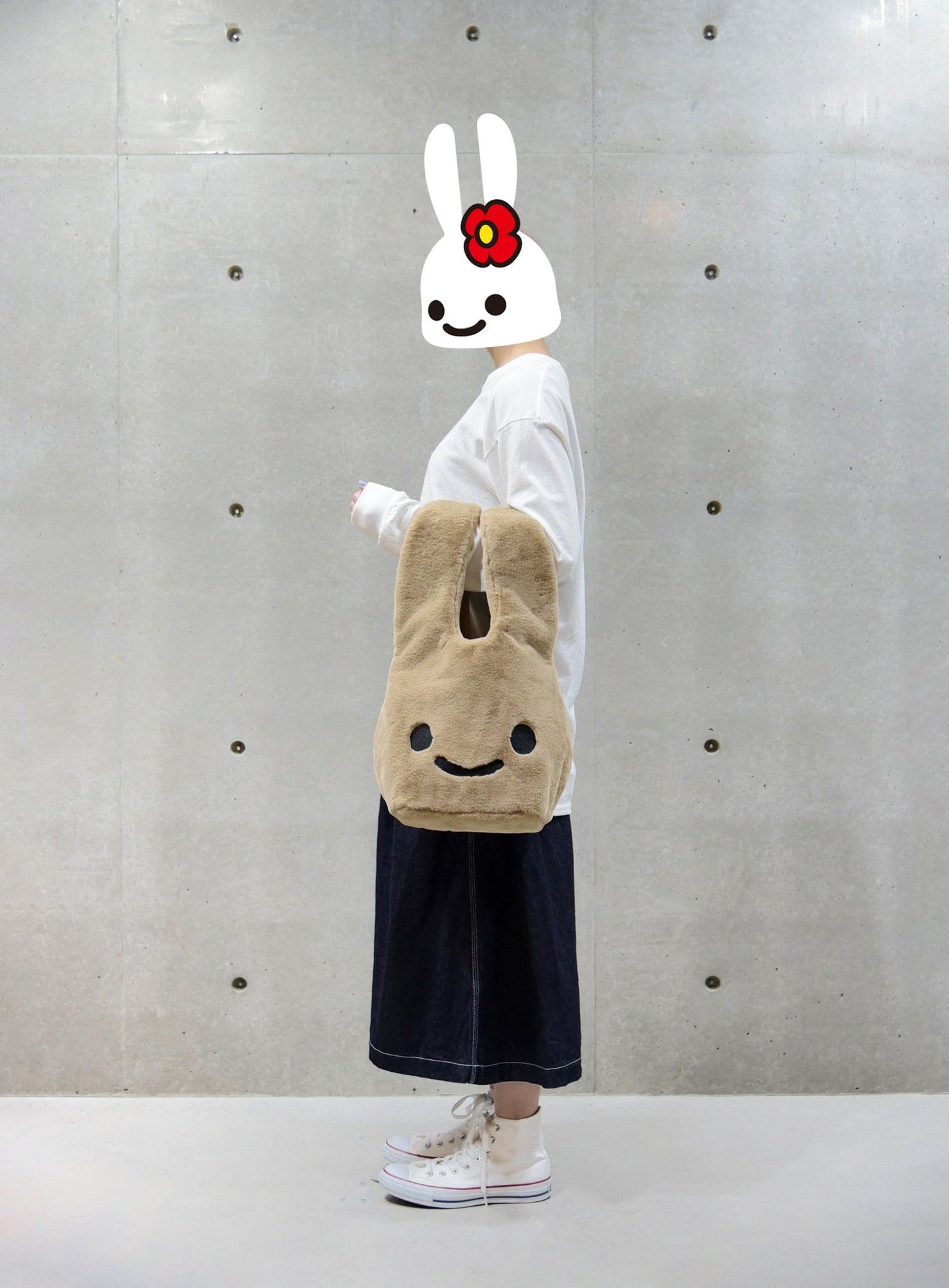 ふわふわウサギバッグ M
