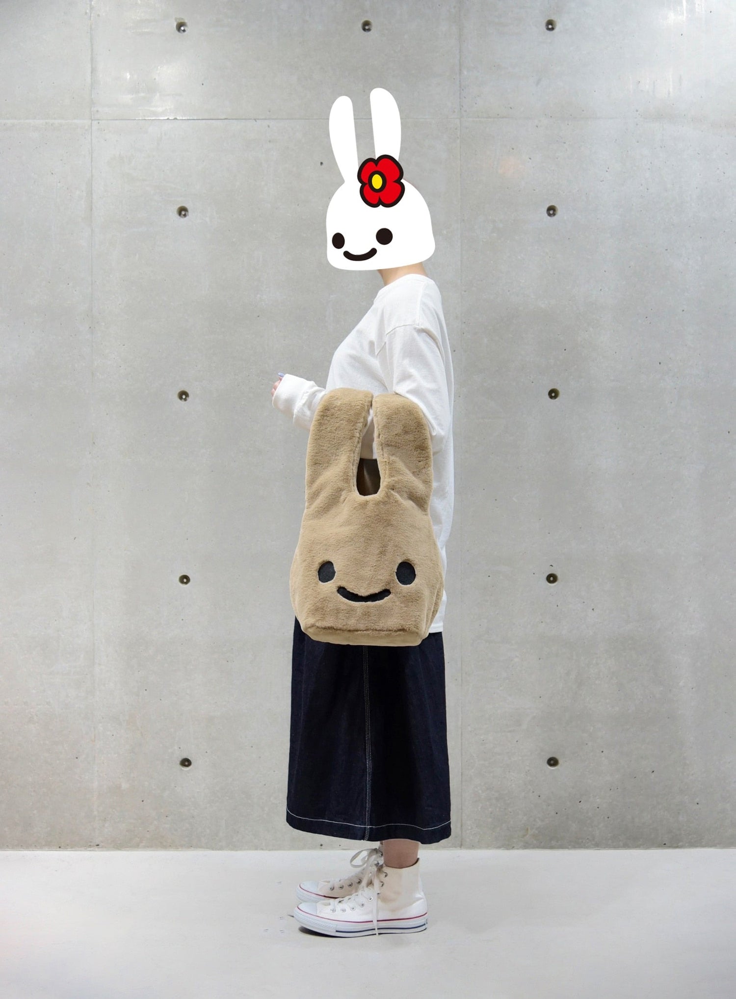 ふわふわウサギバッグ M