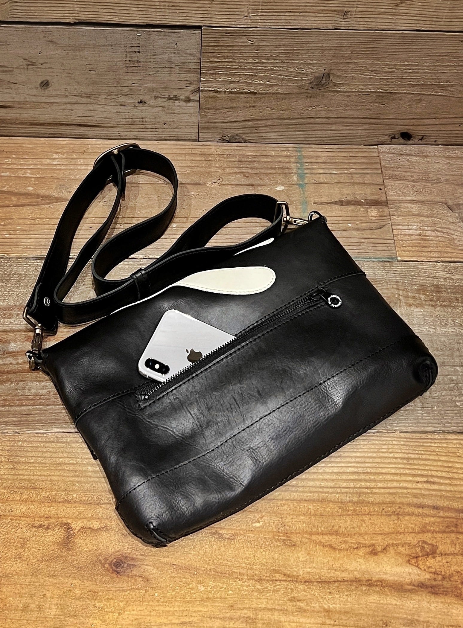 CUNE × robita レザーメッシュショルダーバッグ M