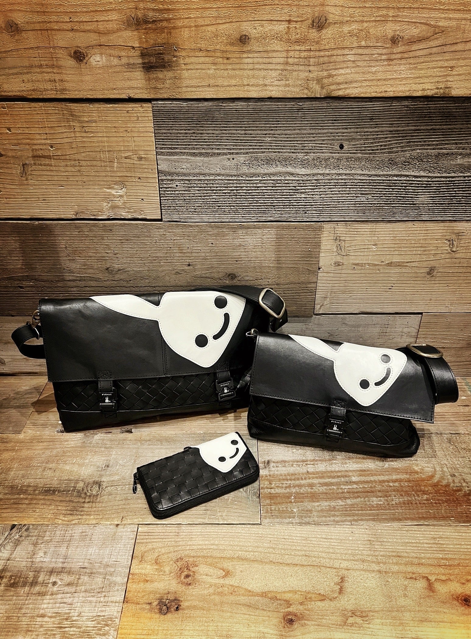 CUNE × robita レザーメッシュショルダーバッグ M