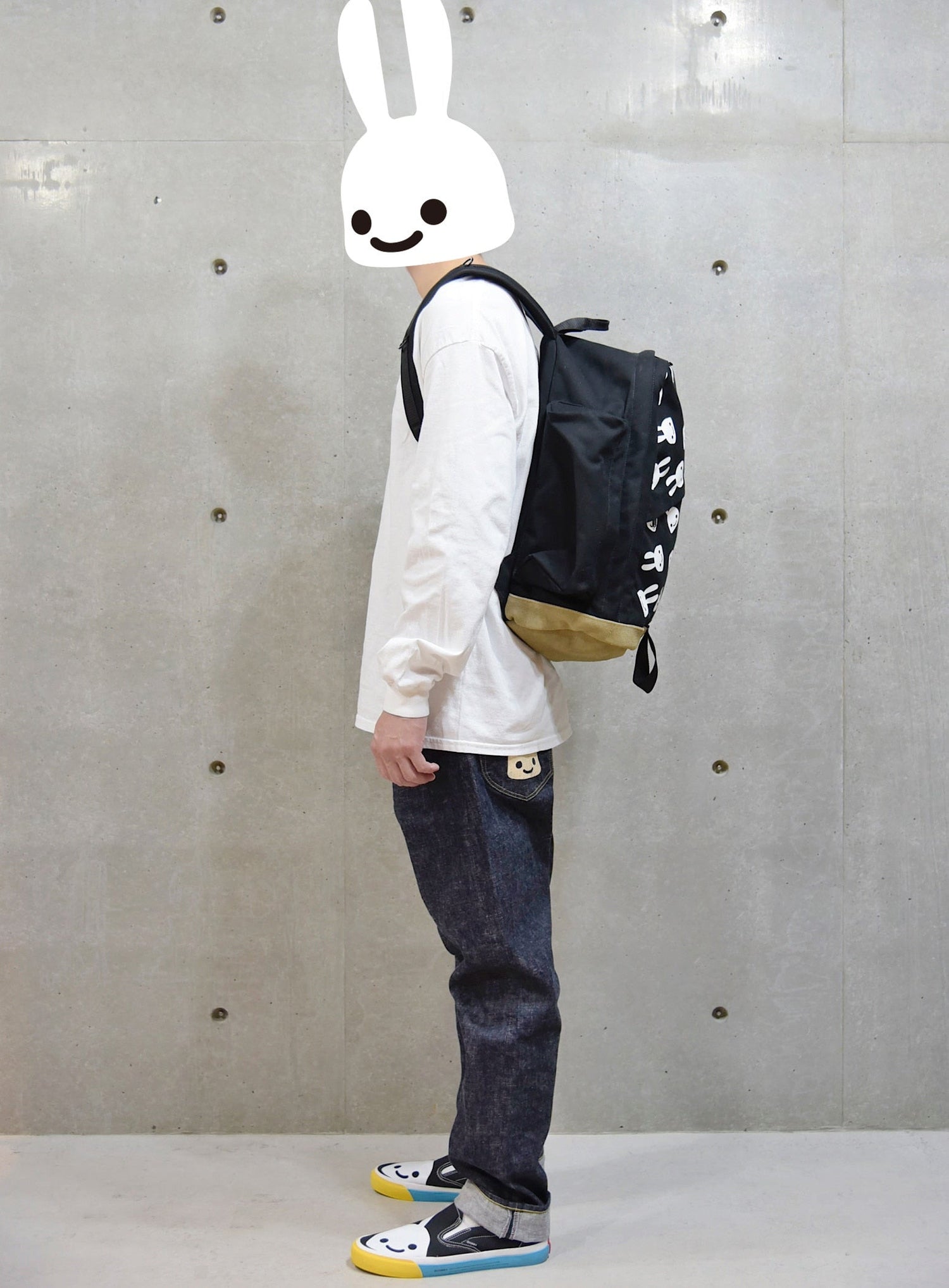 底レザーサイドボックスバックパック