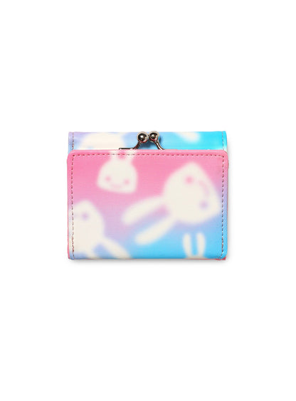ほわほわうさぎ三つ折りがま口ウォレット