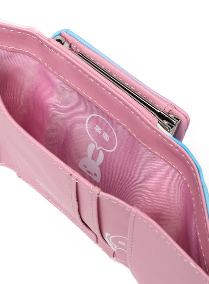 ほわほわうさぎ三つ折りがま口ウォレット