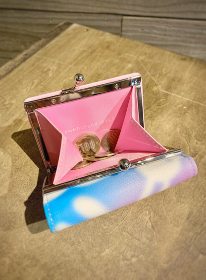 ほわほわうさぎ三つ折りがま口ウォレット