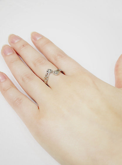 うさぎのみみねじねじリング