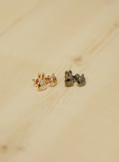 うさちゃんとねこちゃんの顔ピアスセット