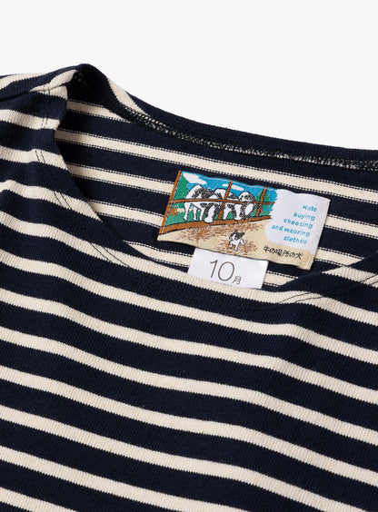 BOAT NECK LONG SLEEVE T-SHIRT BORDER 10月