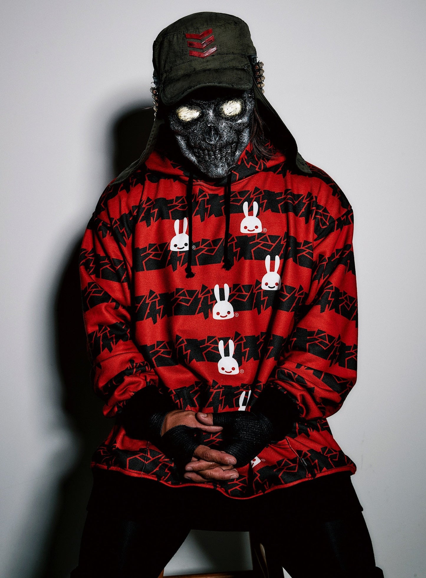 ジャギ Border Hoodie