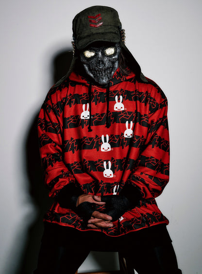 ジャギ Border Hoodie