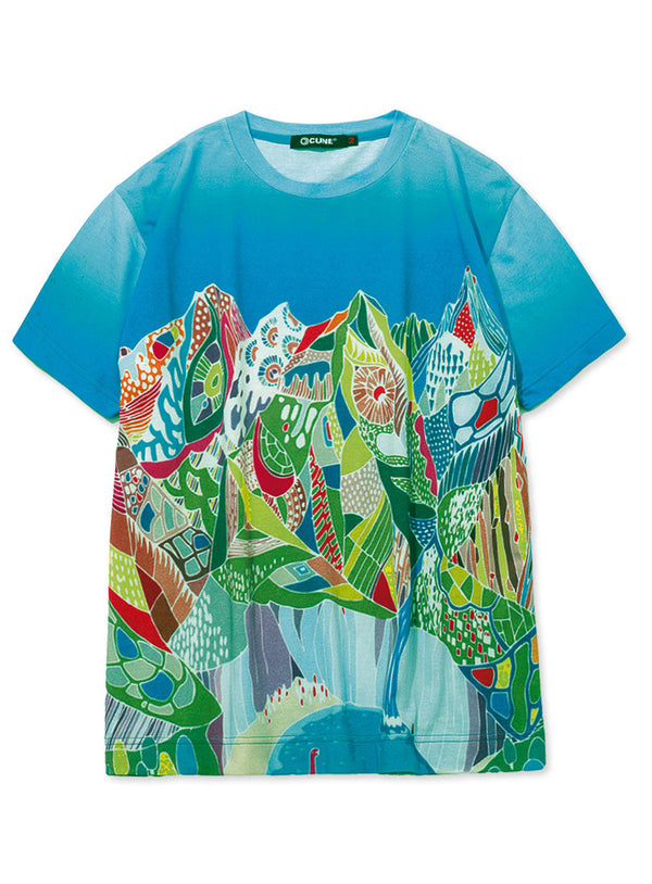 山プリントTシャツ
