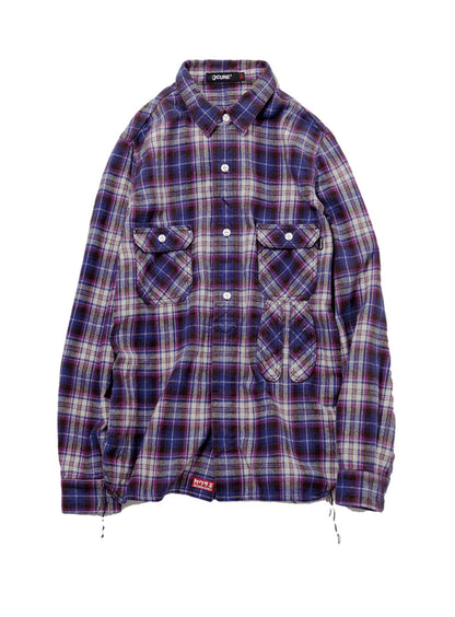 チェックネルシャツ