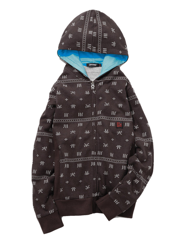 スウェット川ジャガードフーディー