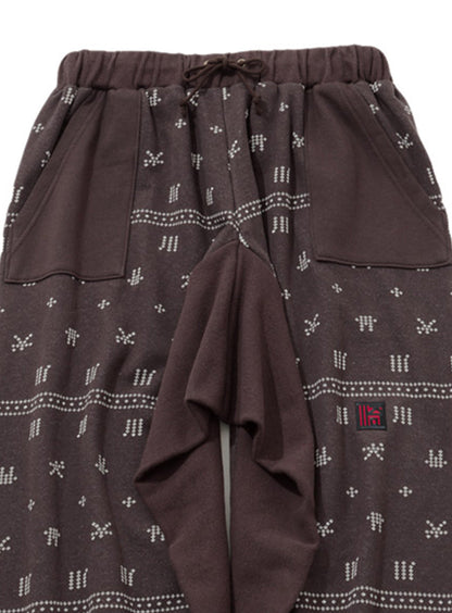 スウェット川ジャガードサルエル