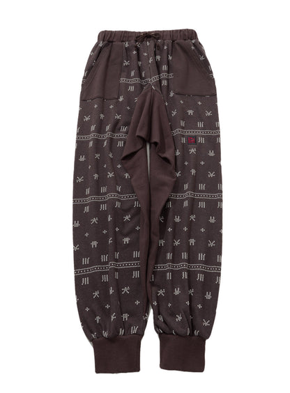 スウェット川ジャガードサルエル