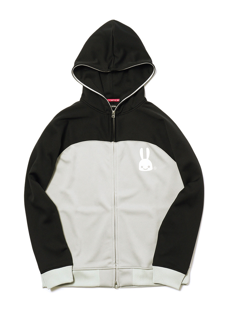 バイカラージャージパーカー