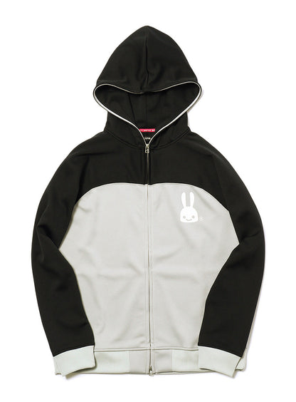 バイカラージャージパーカー