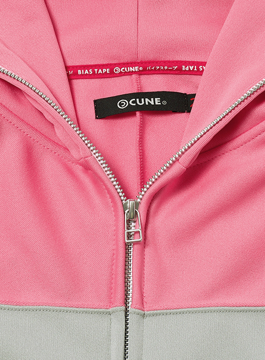 バイカラージャージパーカー