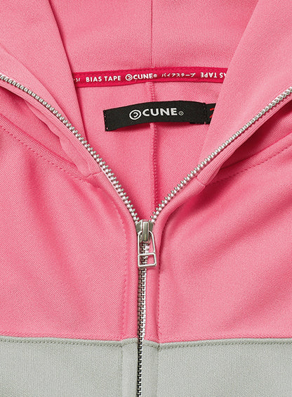 バイカラージャージパーカー