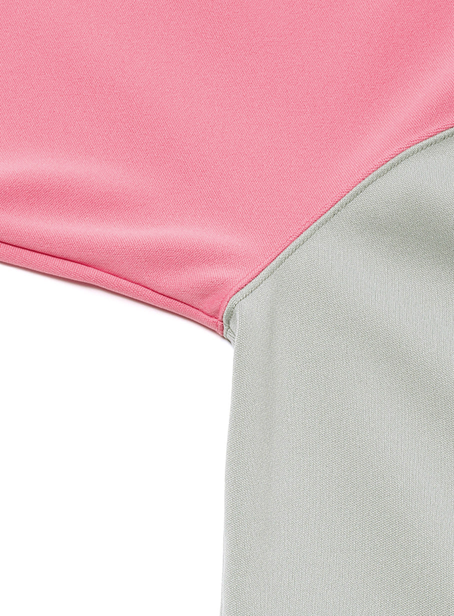 バイカラージャージパーカー