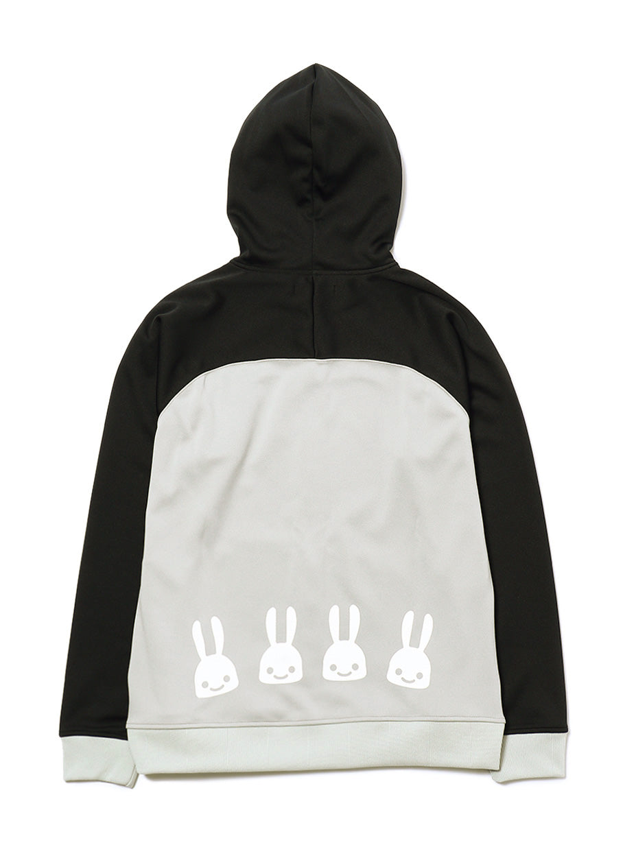 バイカラージャージパーカー