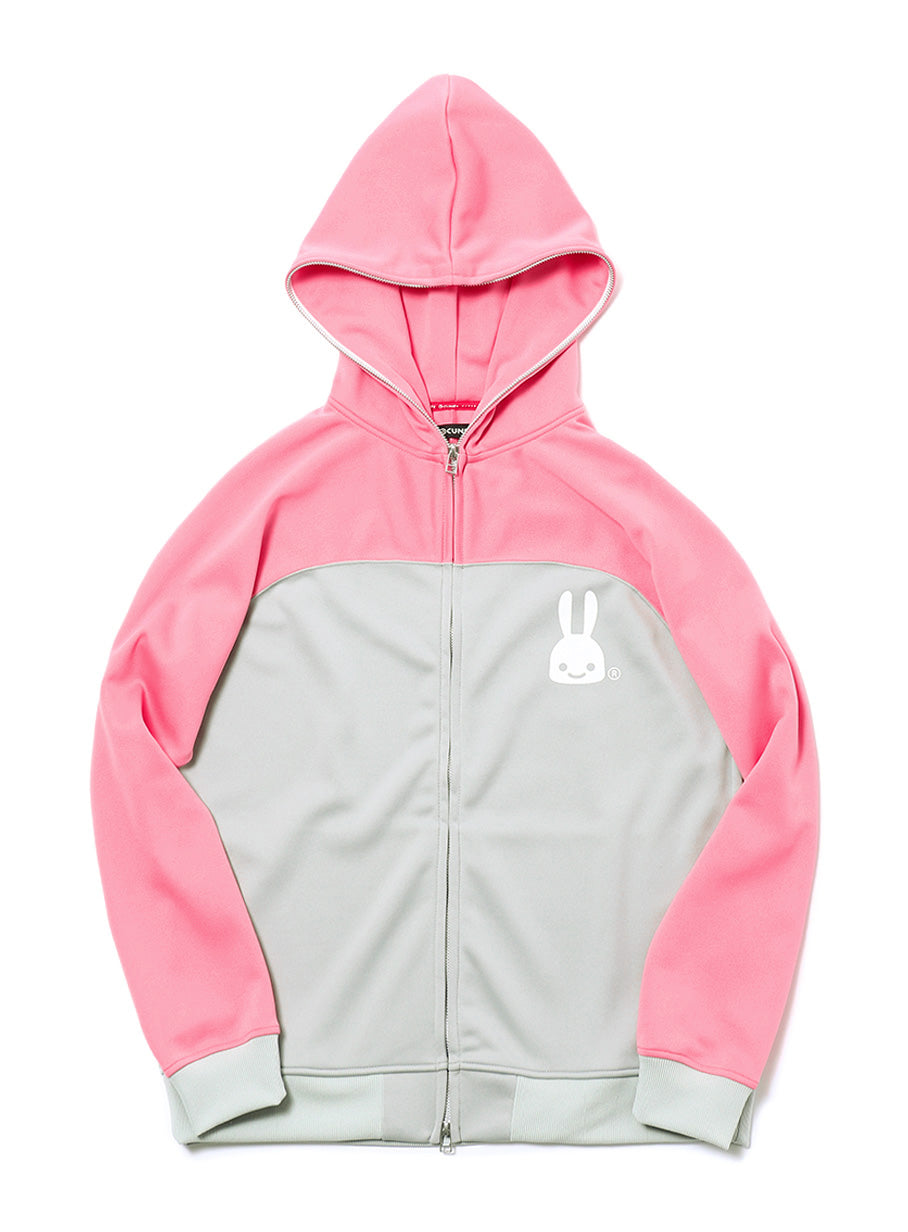 バイカラージャージパーカー